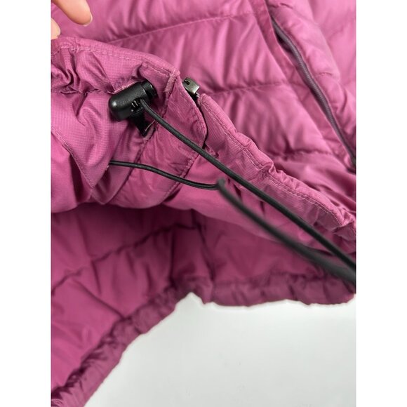 Patagonia Girls XL 14  Hi-Loft Down Sweater Hoody Hooded Puffer Jacket Pink - Picture 11 of 16